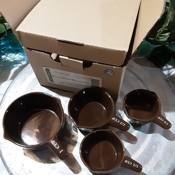 LONGABERGER WOVEN TRADITIONS MEASURING CUPS CHOCOLATE - Picture 2 of 4